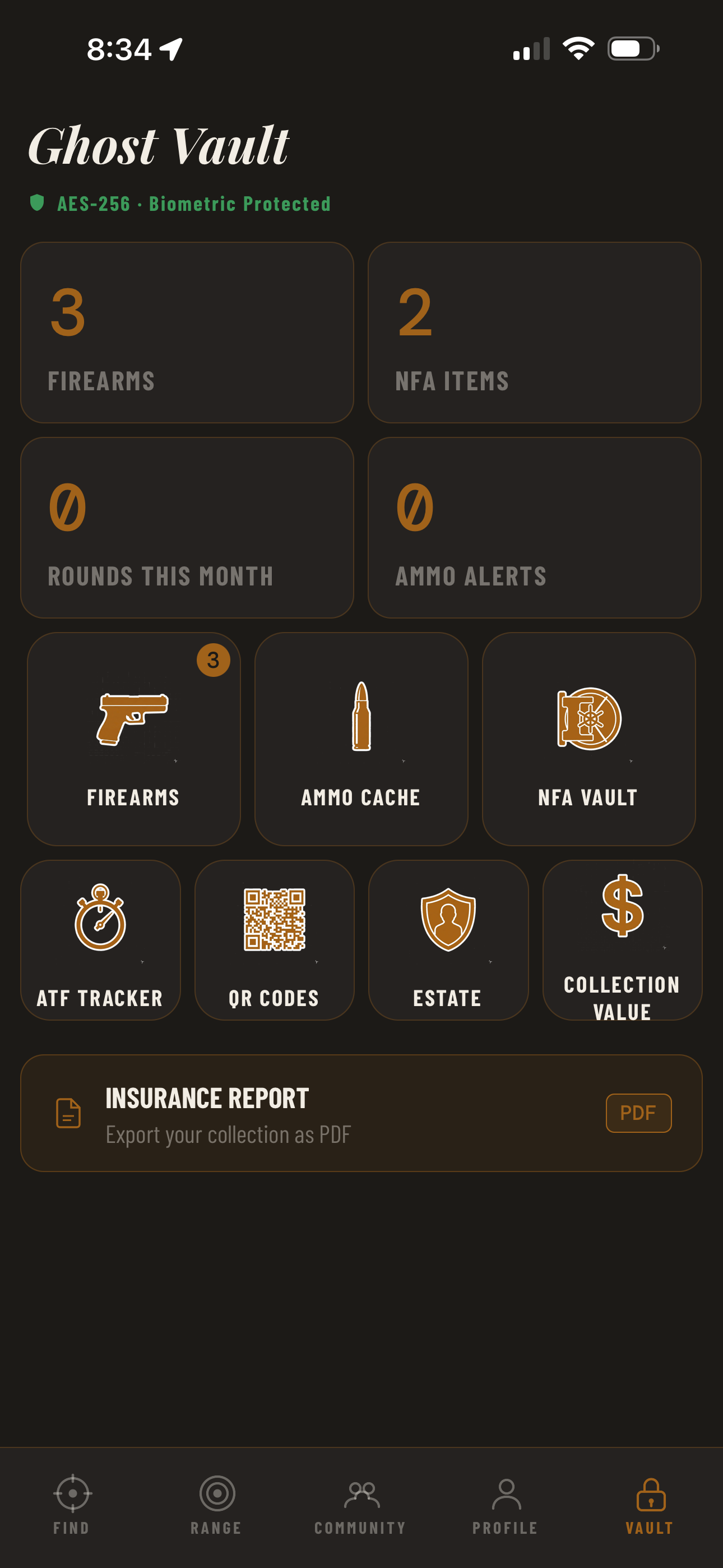 NFA Vault in The Collective app